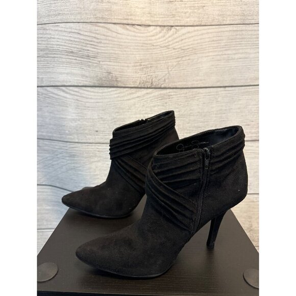Jessica Simpson Suede Ankle Boots W/ Side Zipper Size 8.5 - Picture 3 of 5
